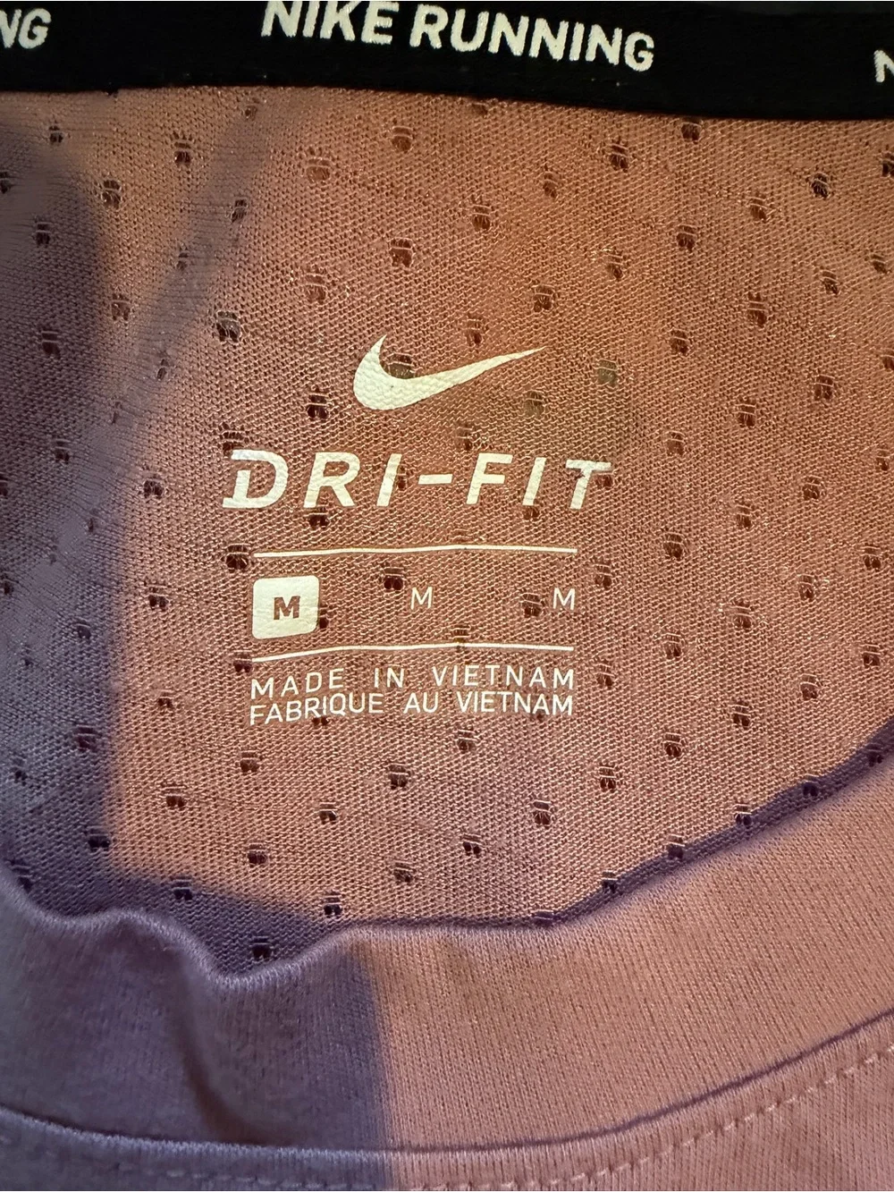 Nike Light Pink Dri-FIT Top with gray Swoosh